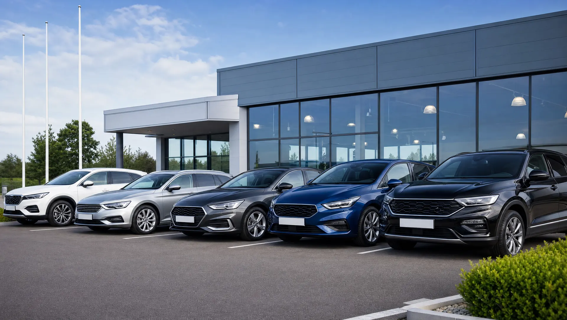 Angekaufte Fahrzeuge vor dem Autohaus – Autoankauf Germersheim